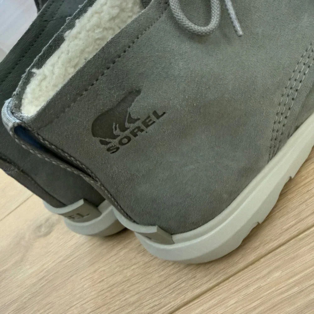 Sorel Caribou Mod Chukka Waterproof Grey Suede Boots NM4807-052 Mens 10
